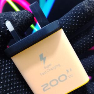200w Fast Charging USB Type-C Phone Charger Dual Port PD Super Fast Charging Power Adapter for Mobile Phone With Cable Free
